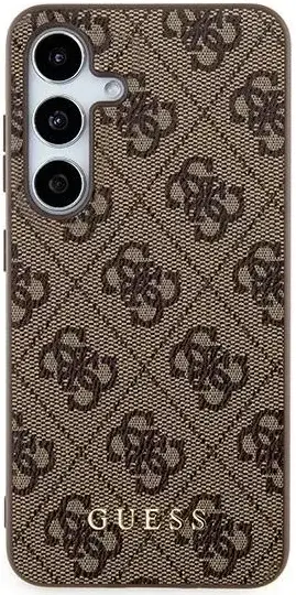 Guess Samsung Galaxy A55 Hoesje Hard Case 4G Gold Logo Bruin afbeelding 2