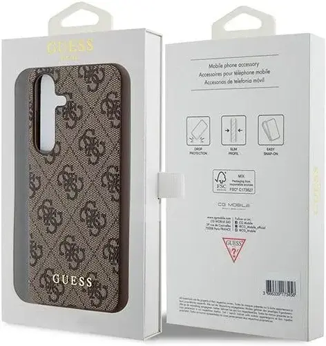 Guess Samsung Galaxy A55 Hoesje Hard Case 4G Gold Logo Bruin afbeelding 5