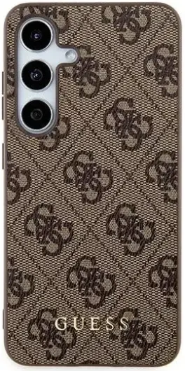 Guess Samsung Galaxy A55 Hoesje Hard Case 4G Gold Logo Bruin afbeelding 2