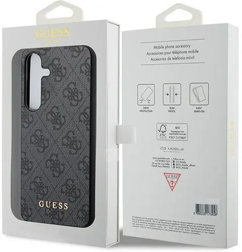 Guess Samsung Galaxy A55 Hoesje Hard Case 4G Gold Logo Zwart afbeelding 5