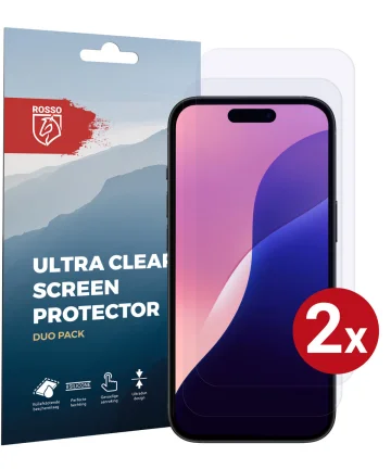 Rosso Apple iPhone 16 Pro Screen Protector Case Friendly Folie Duo Pack Screen Protectors