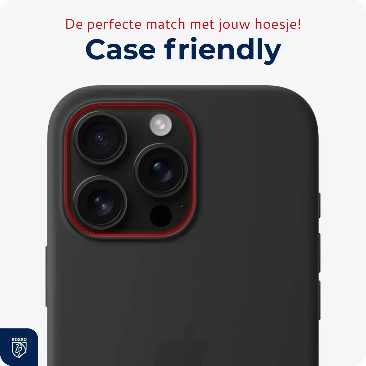 Rosso Apple iPhone 16 Pro / 16 Pro Max Camera Lens Protector Zwart afbeelding 4
