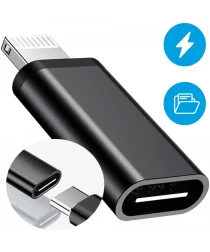 USB - C naar Lightning Adapter OTG Adapter met Anti-Lost Strap Zwart