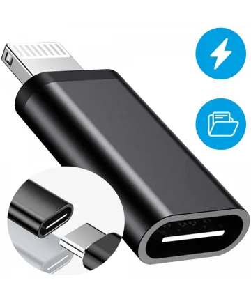 USB - C naar Lightning Adapter OTG Adapter met Anti-Lost Strap Zwart Kabels