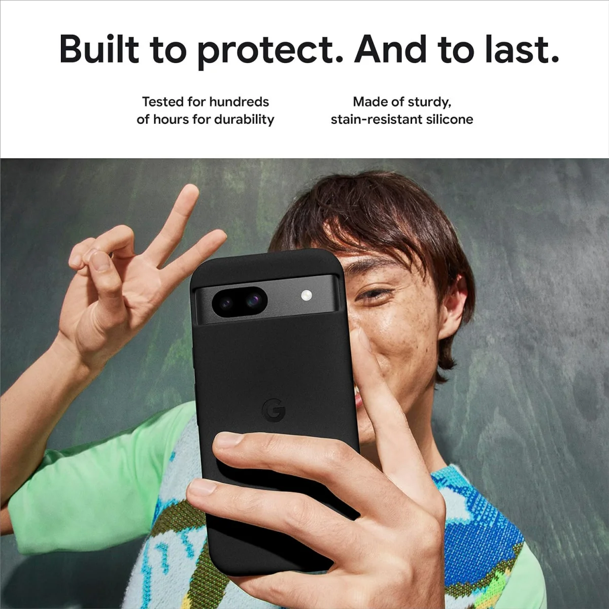 Origineel Google Pixel 8a Hoesje Duurzame Back Cover Beige afbeelding 4