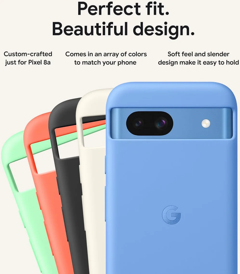Origineel Google Pixel 8a Hoesje Duurzame Back Cover Beige afbeelding 5