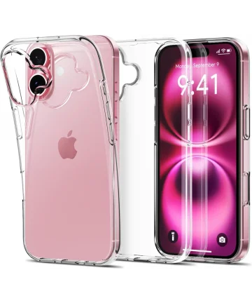 Apple iPhone 16 Hoesje Dun TPU Back Cover Transparant Hoesjes