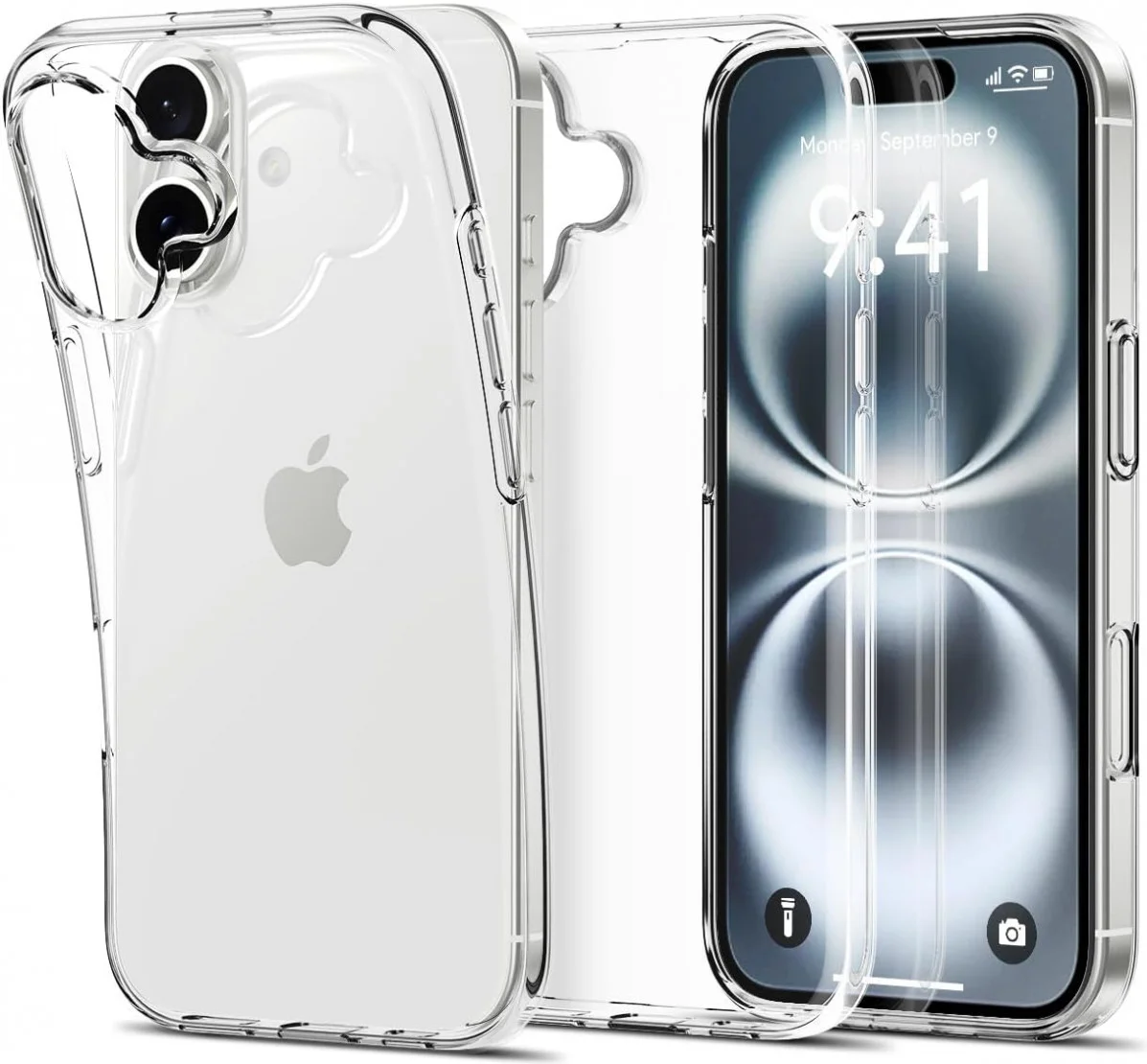 Apple iPhone 16 Plus Hoesje Dun TPU Back Cover Transparant afbeelding 1