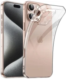 Apple iPhone 16 Pro Hoesje Dun TPU Back Cover Transparant