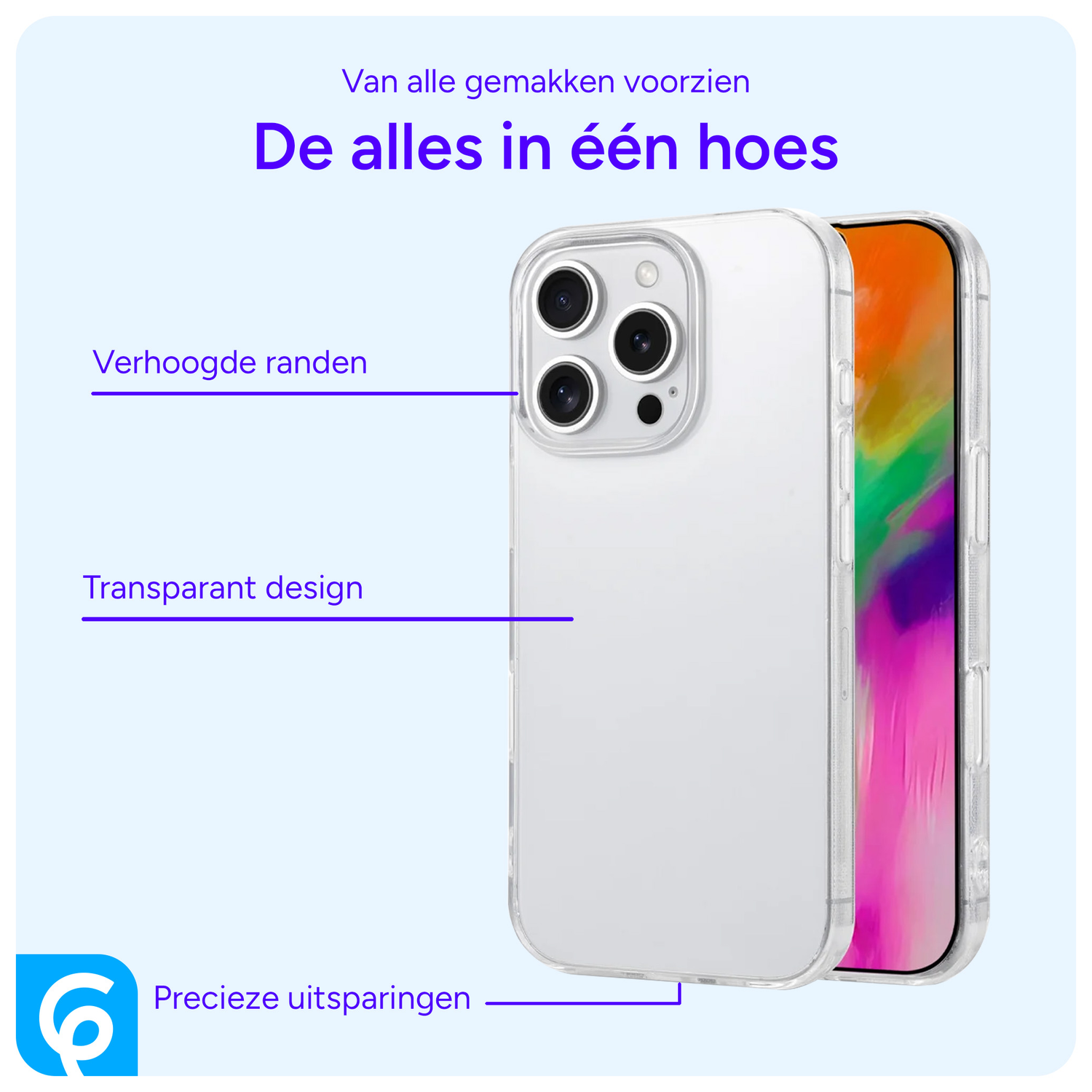 Apple iPhone 16 Pro Hoesje Dun TPU Back Cover Transparant afbeelding 3