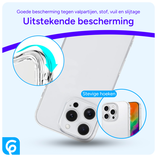 Apple iPhone 16 Pro Hoesje Dun TPU Back Cover Transparant afbeelding 2