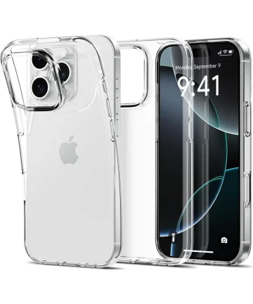 Apple iPhone 16 Pro Max Hoesje Dun TPU Back Cover Transparant Hoesjes