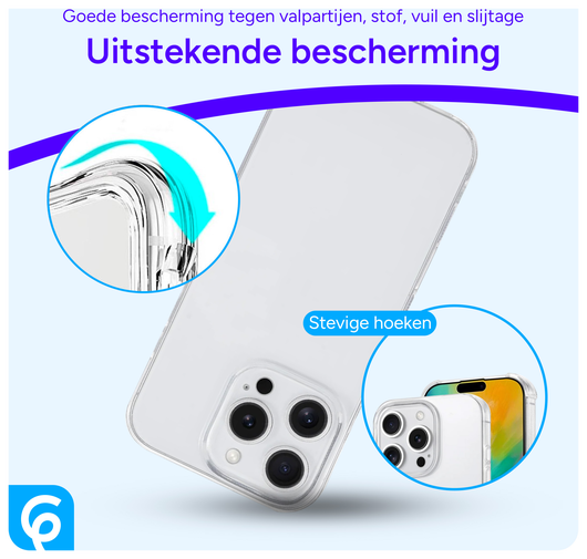 Apple iPhone 16 Pro Max Hoesje Dun TPU Back Cover Transparant afbeelding 5