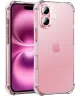 Apple iPhone 16 Hoesje Schokbestendig en Dun TPU Back Cover Transparant