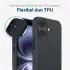 Apple iPhone 16 Hoesje Dun TPU Back Cover Matte Zwart afbeelding 3