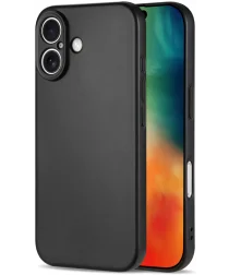 Apple iPhone 16 Plus Hoesje Dun TPU Back Cover Matte Zwart