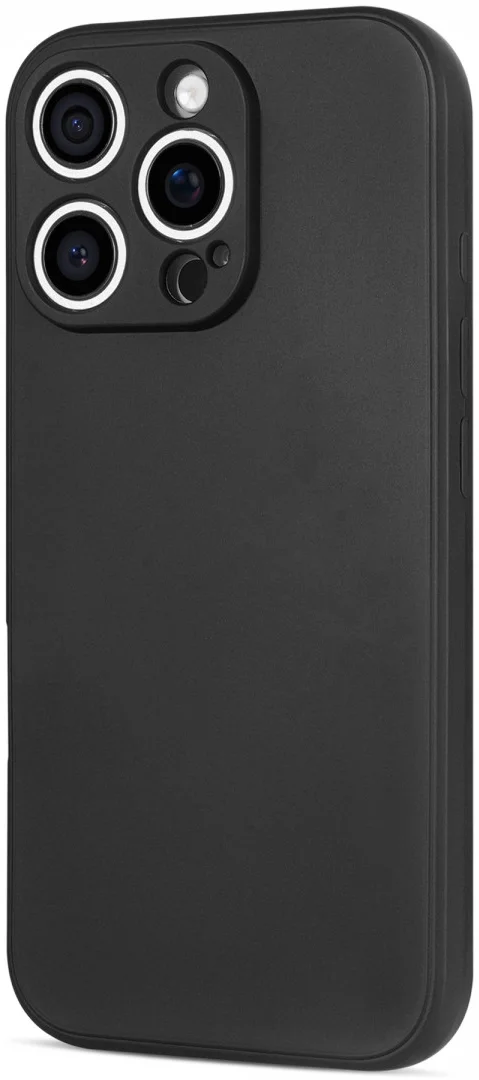 Apple iPhone 16 Pro Hoesje Dun TPU Back Cover Matte Zwart afbeelding 3