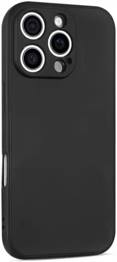 Apple iPhone 16 Pro Hoesje Dun TPU Back Cover Matte Zwart afbeelding 5