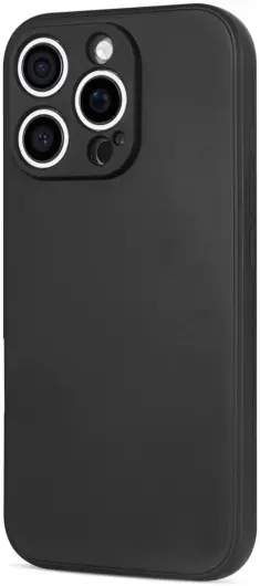 Apple iPhone 16 Pro Hoesje Dun TPU Back Cover Matte Zwart afbeelding 3