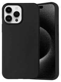 Apple iPhone 16 Pro Hoesje Dun TPU Back Cover Matte Zwart