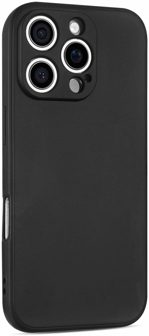 Apple iPhone 16 Pro Max Hoesje Dun TPU Back Cover Matte Zwart afbeelding 5