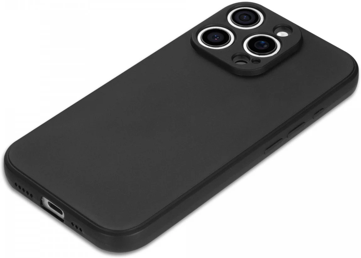 Apple iPhone 16 Pro Max Hoesje Dun TPU Back Cover Matte Zwart afbeelding 6