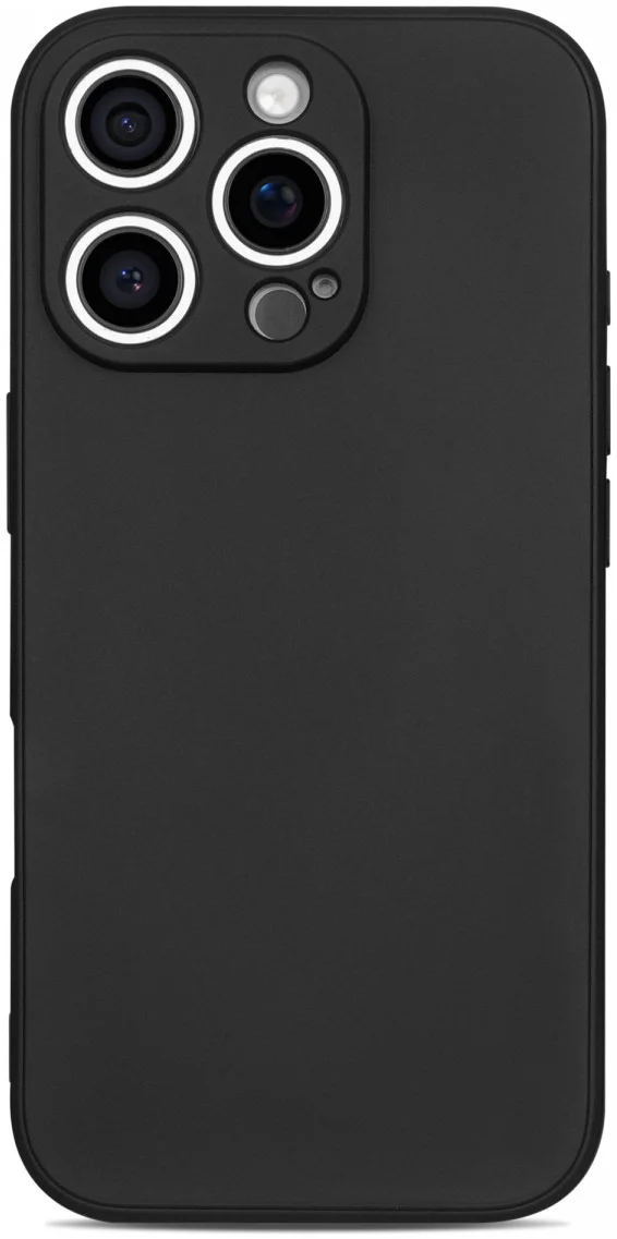 Apple iPhone 16 Pro Max Hoesje Dun TPU Back Cover Matte Zwart afbeelding 2