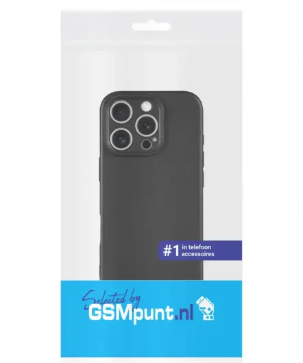 Apple iPhone 16 Pro Max Hoesje Dun TPU Back Cover Matte Zwart afbeelding 7