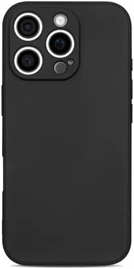 Apple iPhone 16 Pro Max Hoesje Dun TPU Back Cover Matte Zwart afbeelding 2