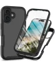 Apple iPhone 16 Hoesje Full Protect 360° Cover Hybride Zwart