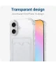 Apple iPhone 16 Hoesje Dun TPU met Pasjeshouder Back Cover Transparant