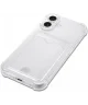 Apple iPhone 16 Hoesje Dun TPU met Pasjeshouder Back Cover Transparant