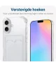 Apple iPhone 16 Hoesje Dun TPU met Pasjeshouder Back Cover Transparant