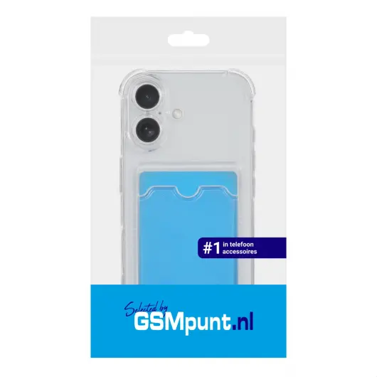 Apple iPhone 16 Hoesje Dun TPU met Pasjeshouder Back Cover Transparant afbeelding 11