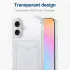 Apple iPhone 16 Hoesje Dun TPU met Pasjeshouder Back Cover Transparant afbeelding 4