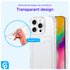 Apple iPhone 16 Pro Hoesje Dun TPU met Pasjeshouder Back Cover Transparant afbeelding 3