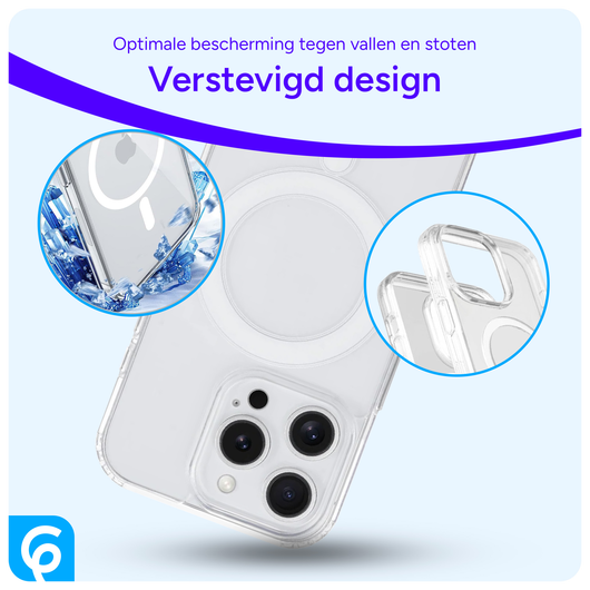 Apple iPhone 16 Pro Max Hoesje met MagSafe Dun TPU Back Cover Transparant afbeelding 2