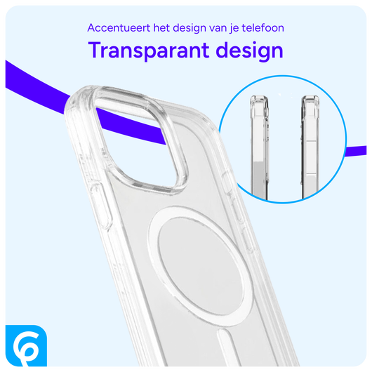 Apple iPhone 16 Pro Max Hoesje met MagSafe Dun TPU Back Cover Transparant afbeelding 3