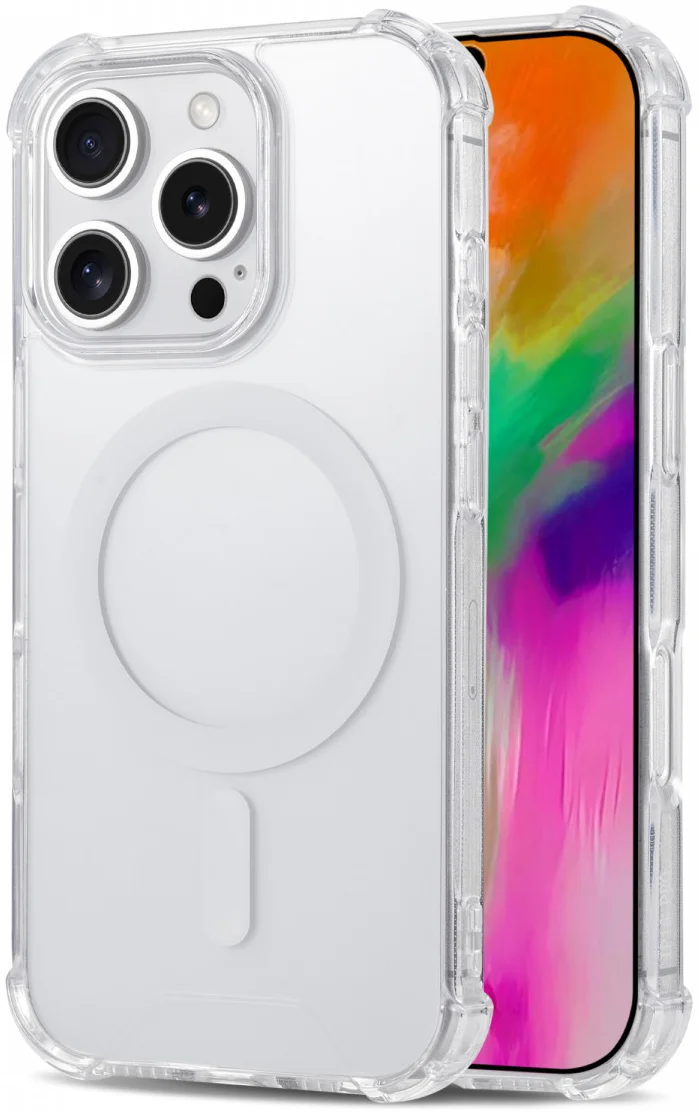 Apple iPhone 16 Pro MagSafe Hoesje Schokbestendig en Dun TPU Transparant afbeelding 1