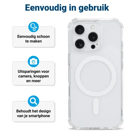 Apple iPhone 16 Pro MagSafe Hoesje Schokbestendig en Dun TPU Transparant afbeelding 10