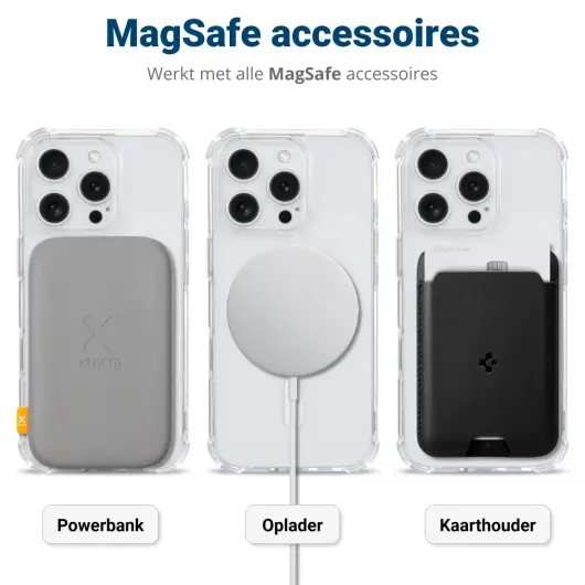 Apple iPhone 16 Pro MagSafe Hoesje Schokbestendig en Dun TPU Transparant afbeelding 5