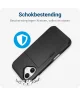 Apple iPhone 16 Hoesje met Slider Kaarthouder Back Cover Zwart