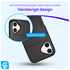Apple iPhone 16 Hoesje met Slider Kaarthouder Back Cover Zwart afbeelding 2