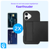 Apple iPhone 16 Hoesje met Slider Kaarthouder Back Cover Zwart afbeelding 4