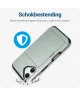 Apple iPhone 16 Hoesje met Slider Kaarthouder Back Cover Groen