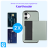 Apple iPhone 16 Hoesje met Slider Kaarthouder Back Cover Groen afbeelding 6