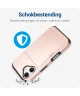 Apple iPhone 16 Hoesje met Slider Kaarthouder Back Cover Roze