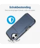 Apple iPhone 16 Hoesje met Slider Kaarthouder Back Cover Blauw