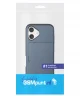 Apple iPhone 16 Hoesje met Slider Kaarthouder Back Cover Blauw