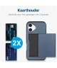 Apple iPhone 16 Hoesje met Slider Kaarthouder Back Cover Blauw